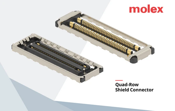 Molex tshaj tawm Kev Tshaj Tawm Ntawm Quad Ro Board rau Board Connectors Nrog...
